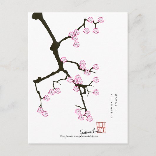 Tony Fernandes sakura geluk 7 Briefkaart (Voorkant)