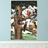 Tony Millionaire Singing Birds Canvas Art Print (Insitu (Houten vloer))