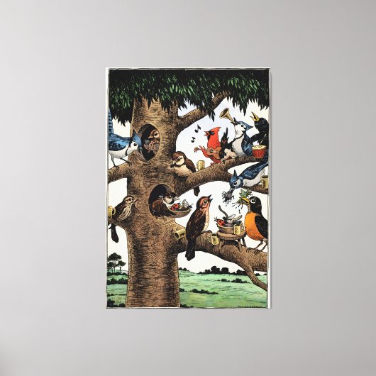 Tony Millionaire Singing Birds Canvas Art Print (Voorkant)