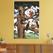 Tony Millionaire Singing Birds Canvas Art Print (Insitu (Woonkamer))