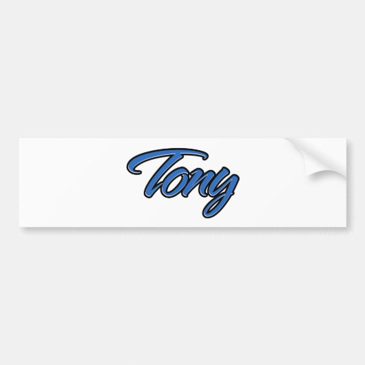 Tony Name blue Aufkleber Sticker Autoaufkleber (Voorkant)