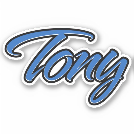 Tony Name blue Aufkleber Sticker Stickerset (Voorkant)