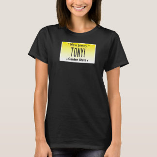 Tony New Jersey Italiaans Amerikaans Name Nj Licen T-shirt