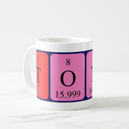 Tony periodieke lijstnaam mok (Voorkant links)