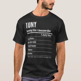 Tony Serving Size Nutrition Label Calories T-shirt