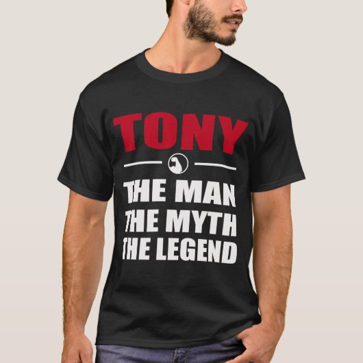 TONY THE MAN THE MYTH DE LEGEND T-SHIRT (Voorkant)