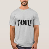 Tony, van Orphan Black, blokletters, stedenstijl T-shirt (Voorkant)