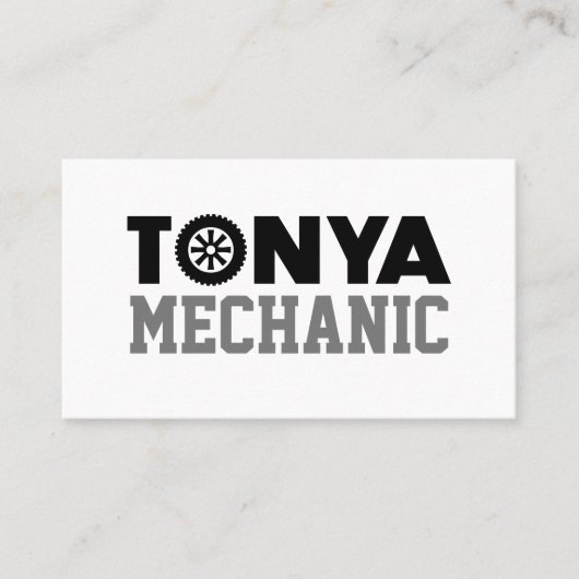 Tonya Mechanic Visitekaartje (Voorkant)