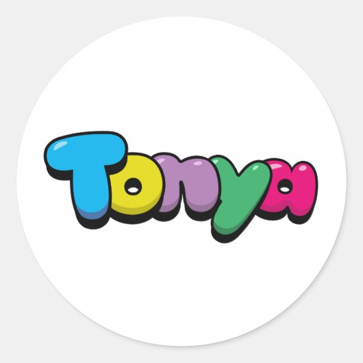 Tonya Ronde Sticker (Voorkant)
