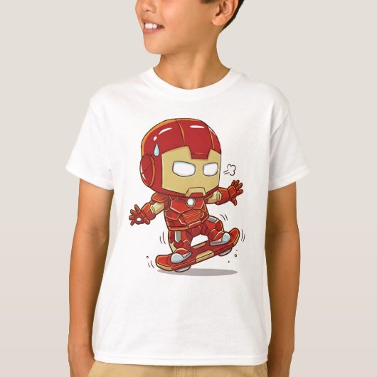 Tony's eerste skateboardles t-shirt (Voorkant)