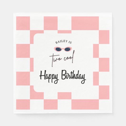 Too Cool 2de verjaardag  Servet (Voorkant)