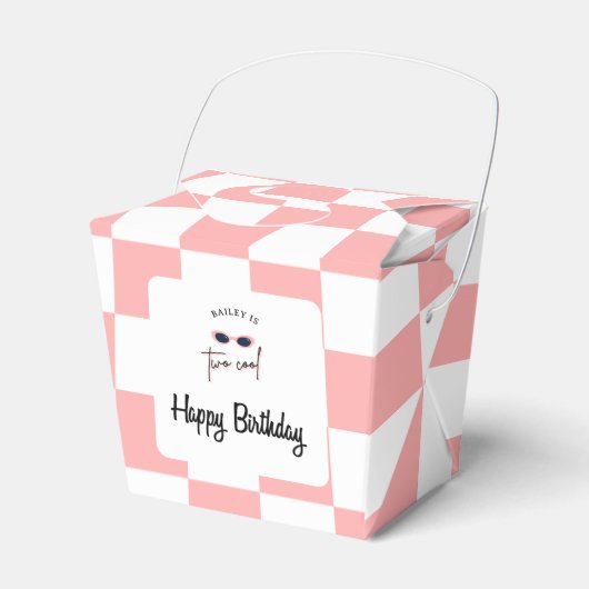 Too Cool 2e Verjaardag Cadeau Box Bedankdoosjes (Voorkant Zijde)