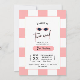 Too Cool 2nd Birthday Invitation Kaart
