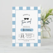 Too Cool 2nd Birthday Invitation Kaart (Staand voorkant)