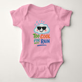 Too Cool for Rain | Cute Cloud Baby Bodysuit (Voorkant)
