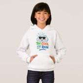 Too Cool for Rain Cute Cloud Kids' Pullover Hoodie (Voorkant volledig)