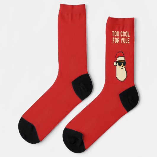 Too Cool for Yule Christmas Socks Sokken (Links)