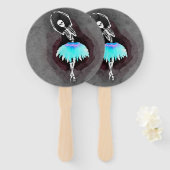 Too Cool to Be Coffin Set of Fans Handwaaier (Voorkant en achterkant)