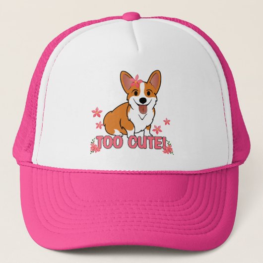 too Cute Corgi Trucker Pet (Voorkant)