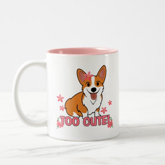 too Cute Corgi Tweekleurige Koffiemok (Links)