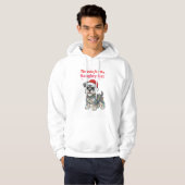 Too Cute for the Naughty List Schnauzer Hoodie (Voorkant volledig)