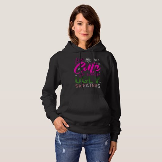 TOO CUTE Funny Kerstmis UGLY Sweaters (Voorkant volledig)