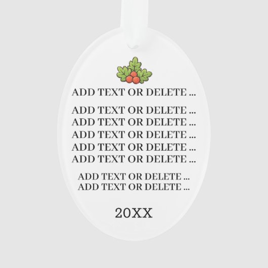 TOO CUTE kerstboom Ornament (achterkant)