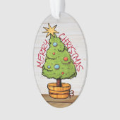 TOO CUTE kerstboom Ornament (voorkant)
