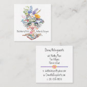 too Cute Lady Professional Vierkante Visitekaartje (Voorkant / Achterkant)