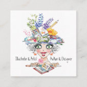 too Cute Lady Professional Vierkante Visitekaartje (Voorkant)