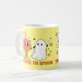 TOO CUTE OM grappige, leuke geest-halloween TE SPR Koffiemok (Voorkant links)