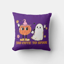 TOO CUTE OM grappige, leuke geest-halloween TE SPR Kussen