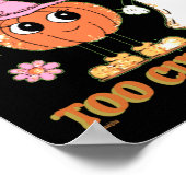 TOO CUTE OM grappige, leuke geest-halloween TE SPR Poster (Hoek)