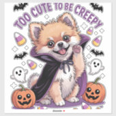 Too Cute to be Creepy Halloween Tee PNG Sticker (Vel)