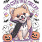 Too Cute to be Creepy Halloween Tee PNG Sticker (Voorkant)