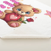 Too Cute to Bear – Valentine Teddy Baby Design Sherpa Deken (3/4)