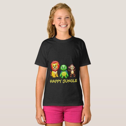 “Too Cute to Handle! Funny Animal Friends T-Shirt  (Voorkant volledig)