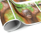 Too Cute to Handle – Little Orangutan Cadeaupapier (Rol Hoek)