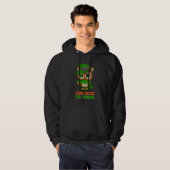 Too Cute to Pinch St Patricks Day Owl Gnome Leprec Hoodie (Voorkant volledig)