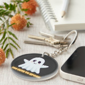 Too Cute To Spook – Adorable Kawaii Ghost Hallowee Sleutelhanger (Voorkant Rechts)