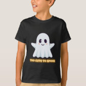 Too Cute To Spook – Adorable Kawaii Ghost Hallowee T-shirt (Voorkant)
