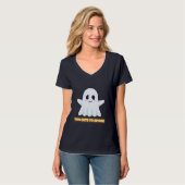 Too Cute To Spook – Adorable Kawaii Ghost Hallowee T-shirt (Voorkant volledig)