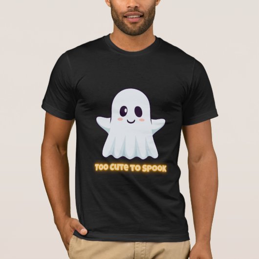 Too Cute To Spook – Adorable Kawaii Ghost Hallowee T-shirt (Voorkant)