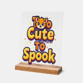 Too Cute To Spook Cat Acryl Bord (Hoek)