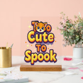 Too Cute To Spook Cat Acryl Bord (Huwelijk)