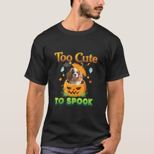 Too Cute To Spook Cavalier King Charles Spaniel Do T-shirt (Voorkant)