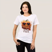 Too Cute To Spook – Cozy Pumpkin Tee Tri-Blend Shirt (Voorkant volledig)