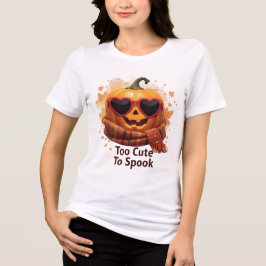 Too Cute To Spook – Cozy Pumpkin Tee Tri-Blend Shirt