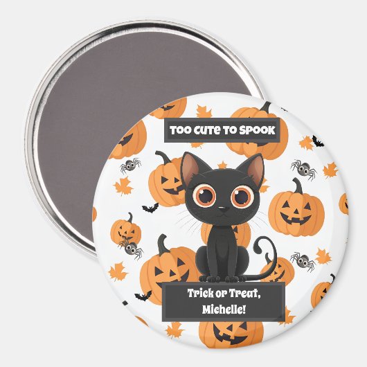 Too Cute to Spook – Custom Halloween Magnet (Voorkant / Achterkant)
