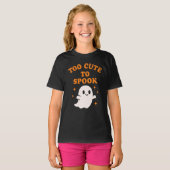  Too Cute To Spook - Funny Halloween Ghost Girl's  T-shirt (Voorkant volledig)